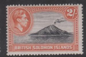 British Solomon Islands 1939 2/- Tinikula Volcano Sc#76 MVLH