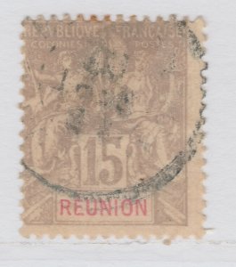 French Colony Reunion 1900-05 15c Used Stamp A21P32F6107-