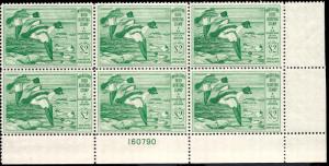 RW16 Mint,OG,NH... Plate Block of 6... SCV $425.00