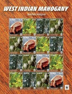 Saint Kitts 2016 - Mahogany - Sheet of 16 Stamps - MNH