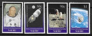 NAURU SG497/500 1999 FIRST MAN ON THE MOON MNH