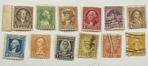 US 1932 Washington Bicentennial 12 stamps USED #704-15
