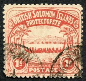 British Solomon Is 1907 1d FORGERY Perf 11.5