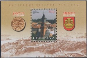 Lithuania 2002 MNH Sc 727 5 l Klaipeda, 750th ann