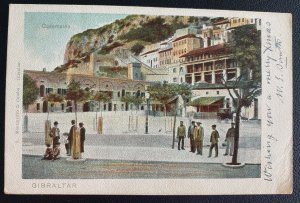 1902 Gibraltar Picture Postcard Cover To Paris France Casemates