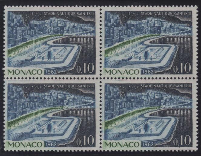 Monaco # 505 1962 Aquatic Stadium Block MNH