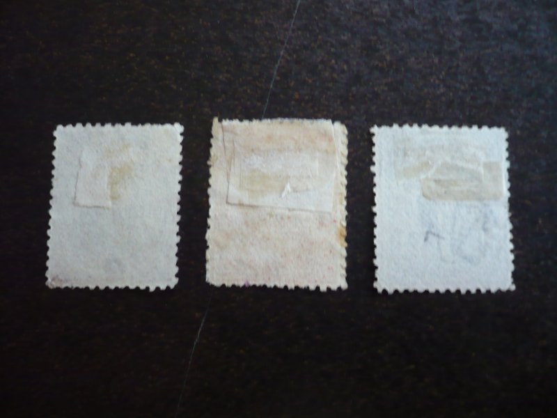 Stamps - India - Travancore - Scott# 1-3 - Used Set of 3 Stamps