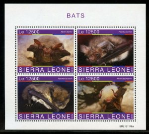 SIERRA LEONE 2019 BATS  SHEET MINT NH