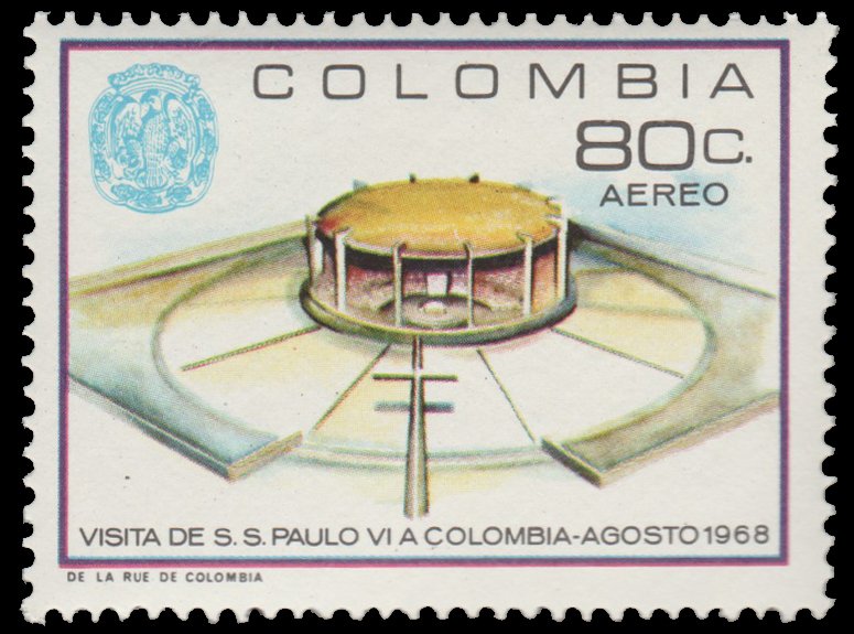 COLOMBIA STAMP 1968 SCOTT # C507. UNUSED.