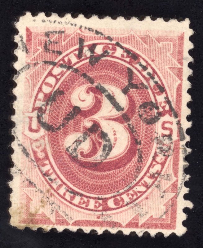 US Scott J24 Used 3c bright claret Postage Due Lot GUS030 bhmstamps