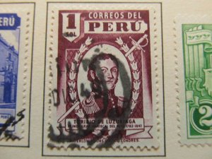 1938 A11P28F67 Peru Peru 1sol fine photo used stamp-