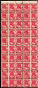 UNITED STATES VALLEY FORGE SCOTT#645   SHEET OF 100  MINT NH SELVAGE DAMAGE