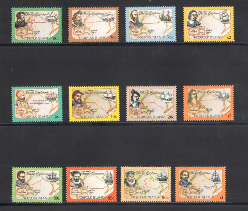 1994 Norfolk - First Explorers of the Pacific, Yvert #547-550 +551-54 +555-58 -