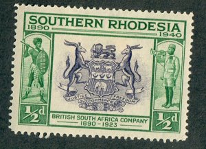 Southern Rhodesia #56 Mint Hinged single