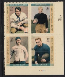 2003 Early Football Heroes Sc 3811a MNH plate block Grange Nagurski Camp (LR 