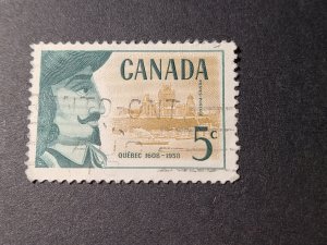 CA S#379 U-VF $0.05 06/26/1958 - Founding of Quebec - Champlain