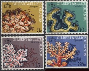 Gilbert & Ellice 199-202 (mnh) corals (1972)