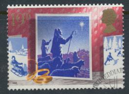 Great Britain  SG 1416 SC# 1235 Used / FU with First Day Cancel - Christmas 1988
