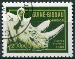 Guinea-Bissau Sc#859 Used, 200p multi, Animals (1989) (1989)