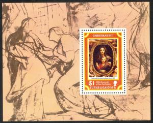 TURKS AND CAICOS ISLANDS 1977 CHRISTMAS Souvenir Sheet Sc 337 MNH