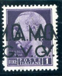 AMG.VG. - Lire 1 double overprint variety