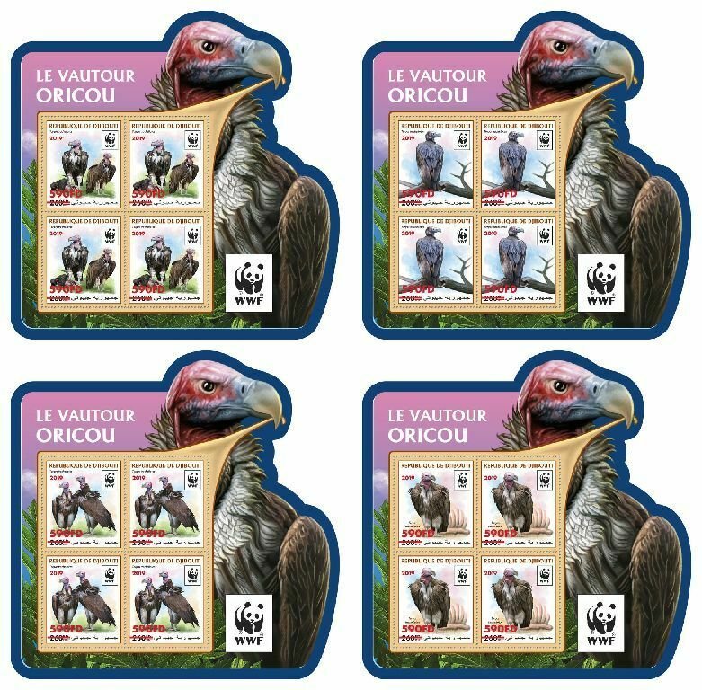 Z08 DJB190519c2 DJIBOUTI 2019 WWF Vulture MNH ** Postfrisch