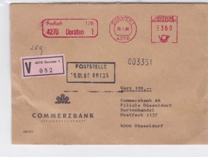 Germany  1980 Commerzbank meter mail  wax seals  stamps cover ref r20061