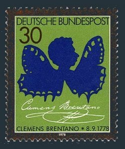 Germany 1279 two stamps,MNH.Michel 978. Clemens Brentano,1778-1842,poet.