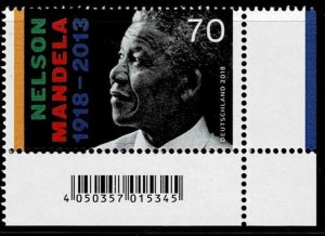 Germany 2018,Sc.# 3052 MNH,100th Birth Anniversary of Nelson Mandela (1918-2013)