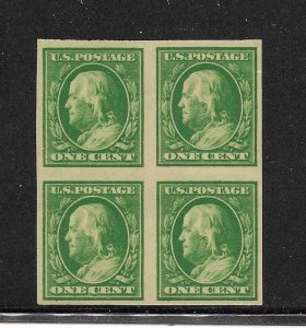 U.S. #383 Block of 4 MNH C.V. $50.00