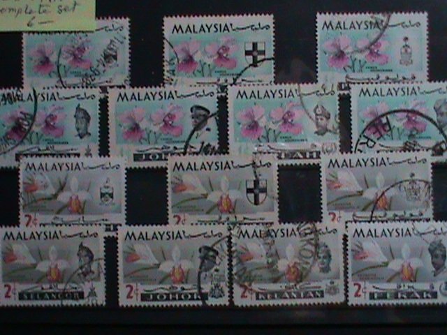 ​MALAYSIA STAMPS: 1965 SC#169 &170 -VERY OLD TWO USED SETS STAMP. VERY RARE