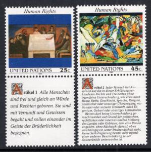 UN New York 570-571 Human Rights MNH VF