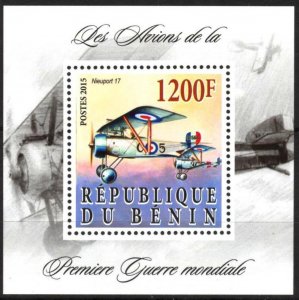 Benin 2015 Aviation Old Airplanes Nieuport 17 S/S MNH Cinderella !