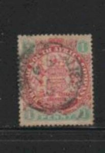 RHODESIA #27 1896 1p COAT OF ARMS F-VF USED