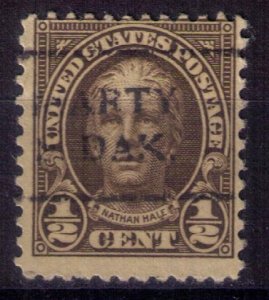 US SCOTT #551 HARTY SOUTH DAKOTA PRECANCEL F-VF