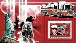 Guinea 2006 - American Firefighters, 9/11, Peter Ganci - Souvenir Sheet - MNH