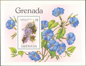 Grenada #1097, Complete Set, Souvenir Sheet Only, 1982, Flowers, Never Hinged