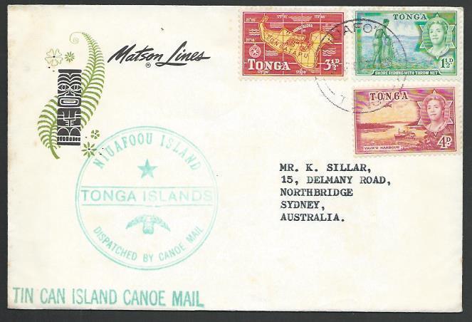 TONGA 1966 Tin Can Mail cover..............................................83594