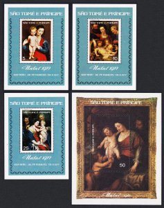 Sao Tome Rubens Paintings 4 MSs 1977 MNH SC#469-472 MI#Block 4-7