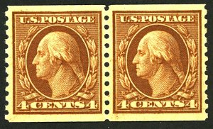 U.S. #457 MINT PAIR OG LH