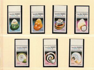 CAMBODIA Sc 884-90 NH ISSUE OF 1988 - SEA SHELLS - (WG03)