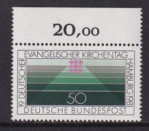 Germany  #1351  MNH  1981  Protestant convention