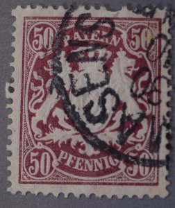 Germany States Bavaria #70 Used City Postmark Partial Date VF