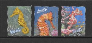 VANUATU #838-40  SEA HORSES  MNH