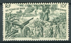 FRENCH COLONIES; AFRIQUE EQU. 1946 Chad-Rhin AIR issue Mint hinged 10F. value