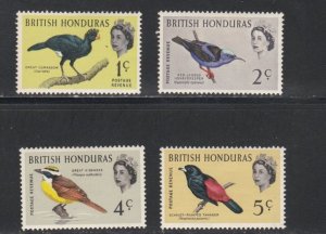 British Honduras #  167-168, 170-171, Birds, Mint Hinged, 1/3 Cat.