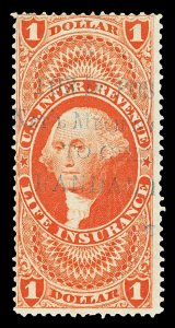Scott R71c $1.00 Life Insurance Used Fine Cat $10