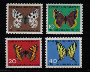 Germany #B380-B383  MNH  1962   butterflies   child welfare