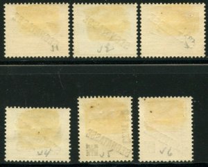 VATICAN Sc#J1-J6 1931 Postage Due Complete Set OG Mint Hinged