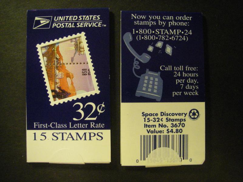 BK274, Scott 3242a, 32c Space Discovery, Makeshift MDI booklet, MNH Beauty